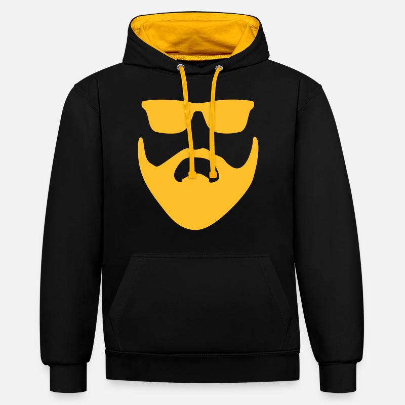 Beard Bart - Sweat à capuche contrasté - noir/or