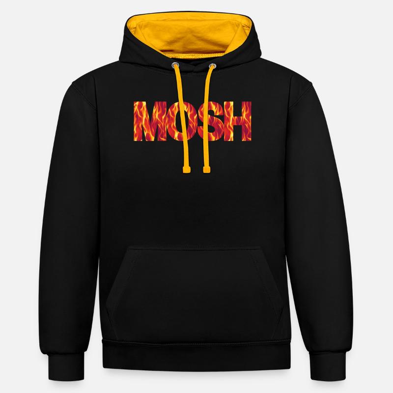 Mosh ! - Sweat à capuche contrasté - noir/or