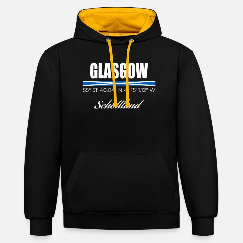 Glasgow - Contrast hoodie - black/gold