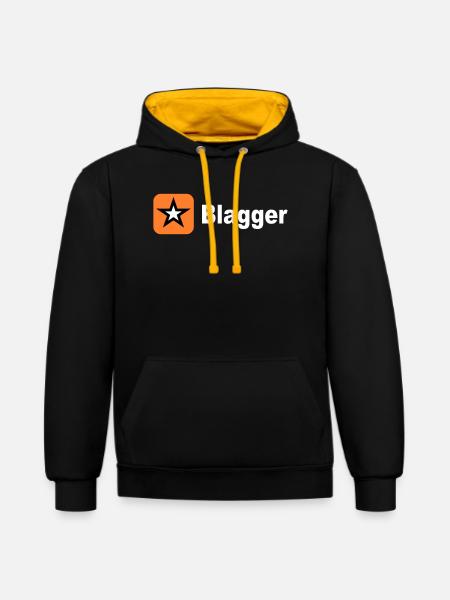 big blagger star - Contrast hoodie - black/gold