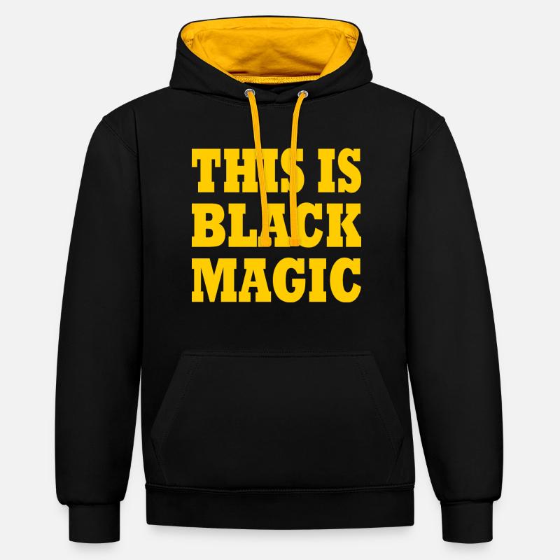 this is black magic - Sweat à capuche contrasté - noir/or