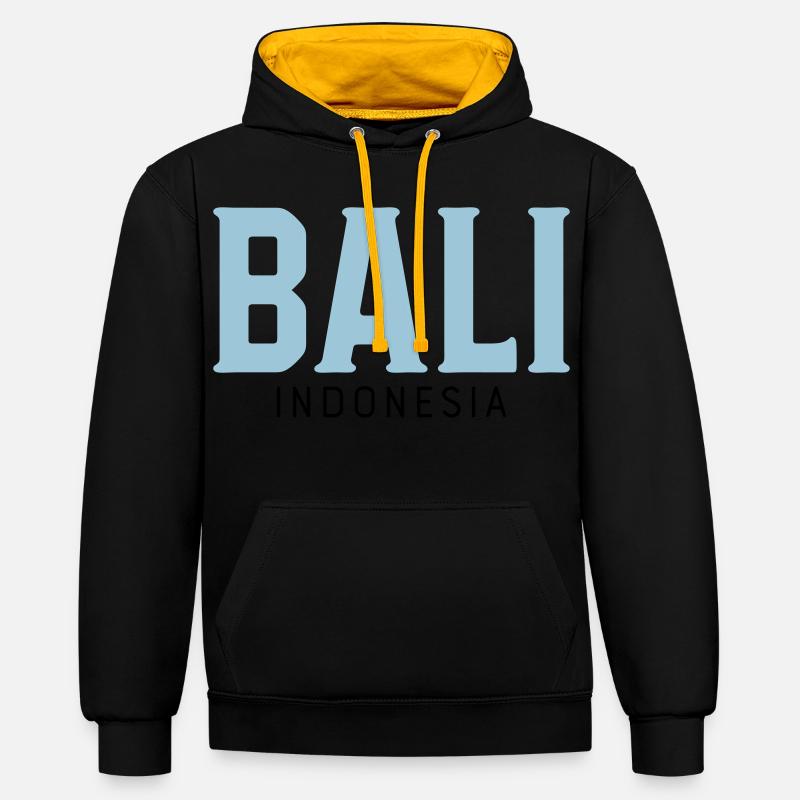 Bali - Sweat à capuche contrasté - noir/or