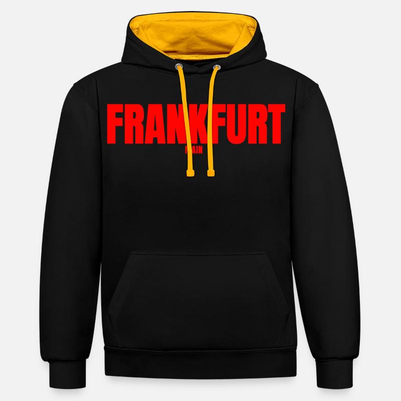 Francfort-sur-le-Main - Sweat à capuche contrasté - noir/or