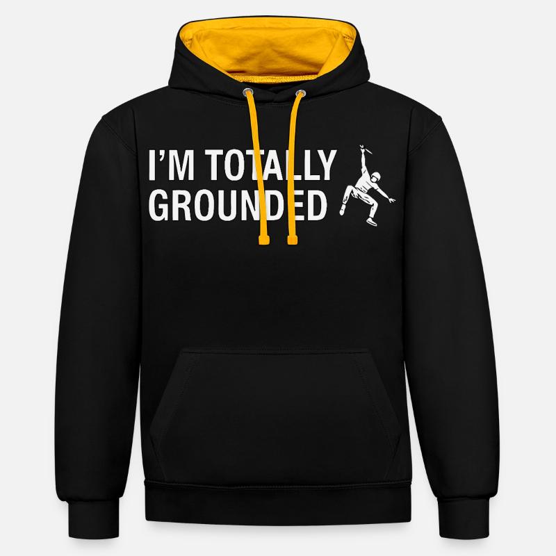 Totally Grounded Rock Climbing - Contrast hoodie - black/gold
