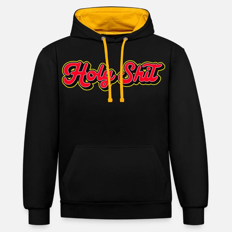 Holy Shit 3D Red Script - Sweat à capuche contrasté - noir/or