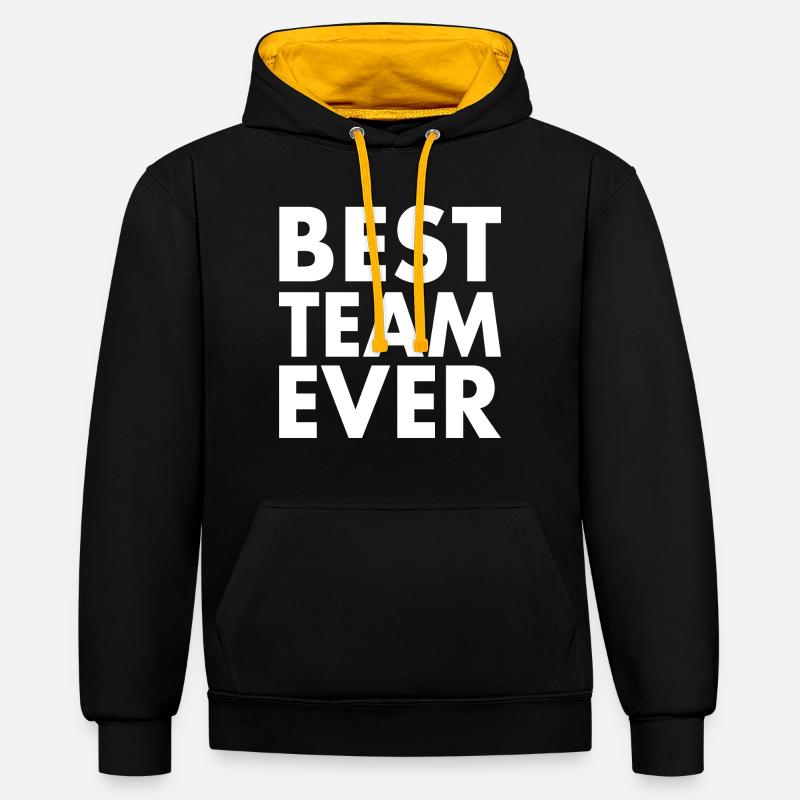 Best team ever - Sweat à capuche contrasté - noir/or