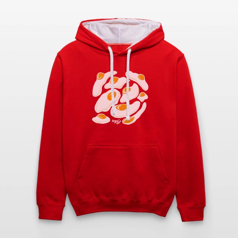 Eier Eier Eier Kontrast-Hoodie