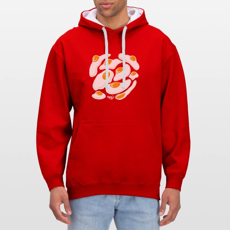 Eier Eier Eier Kontrast-Hoodie