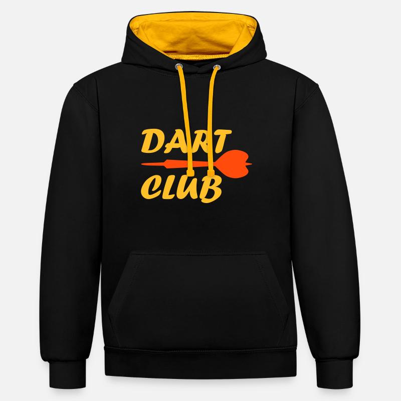 Club de fléchettes (fléchettes) - Sweat à capuche contrasté - noir/or