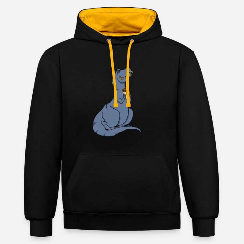 Churro Geschenk Mexico Essen - Kontrast-Hoodie - Schwarz/Gold