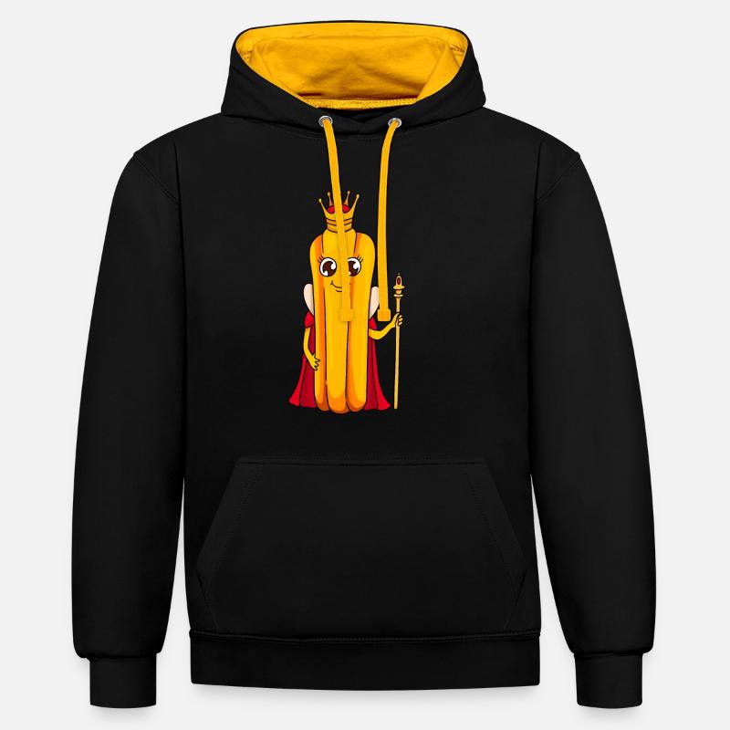 Churro Gift Mexico Nourriture - Sweat à capuche contrasté - noir/or