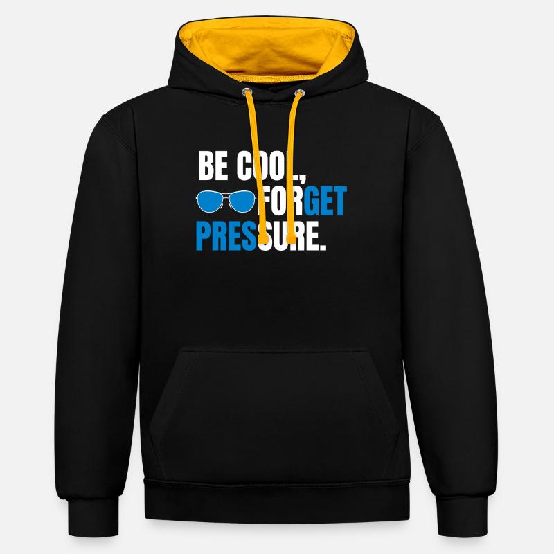 Be Cool Forget Pressure - Sweat à capuche contrasté - noir/or