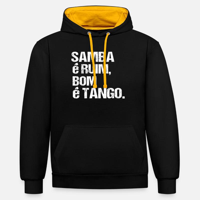 Tango - Sweat à capuche contrasté - noir/or