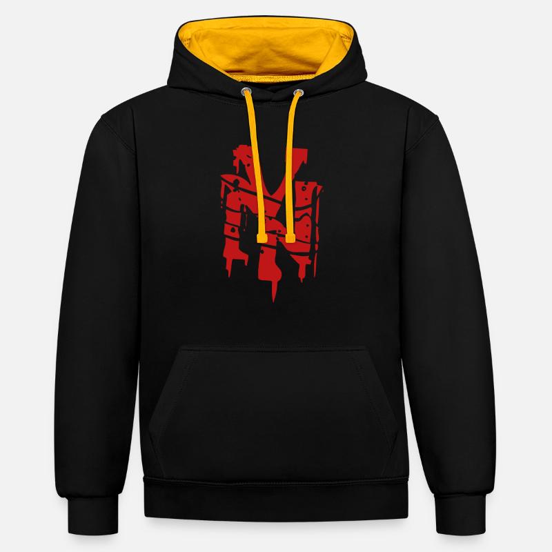 Nueva york - Sudadera con capucha contraste - negro/oro