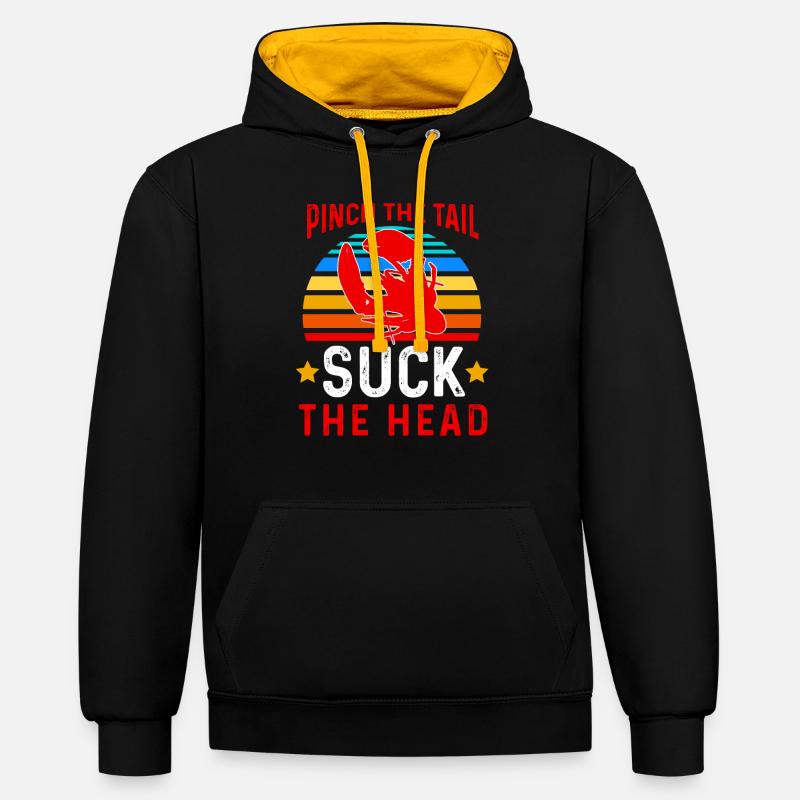Cancer de la rivière - Sweat à capuche contrasté - noir/or