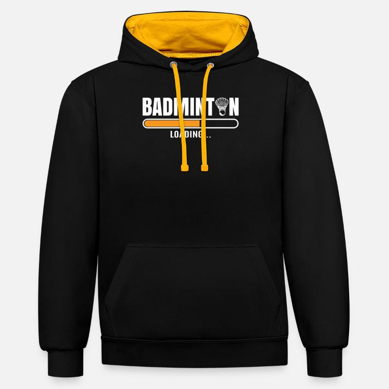 Badminton - Sweat à capuche contrasté - noir/or
