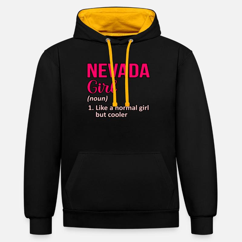 Cadeau de fille Cool Nevada - Sweat à capuche contrasté - noir/or