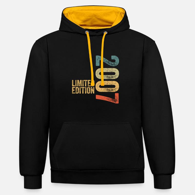Édition limitée 2007 - Sweat à capuche contrasté - noir/or