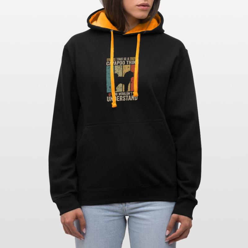 This is a Cavapoo thing Kontrast-Hoodie
