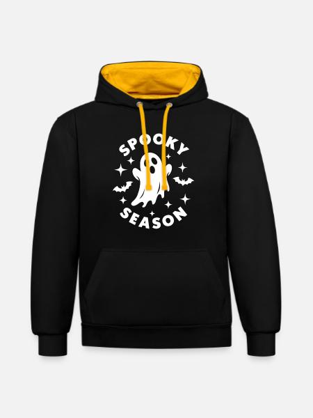 Saison effrayante - Sweat à capuche contrasté - noir/or