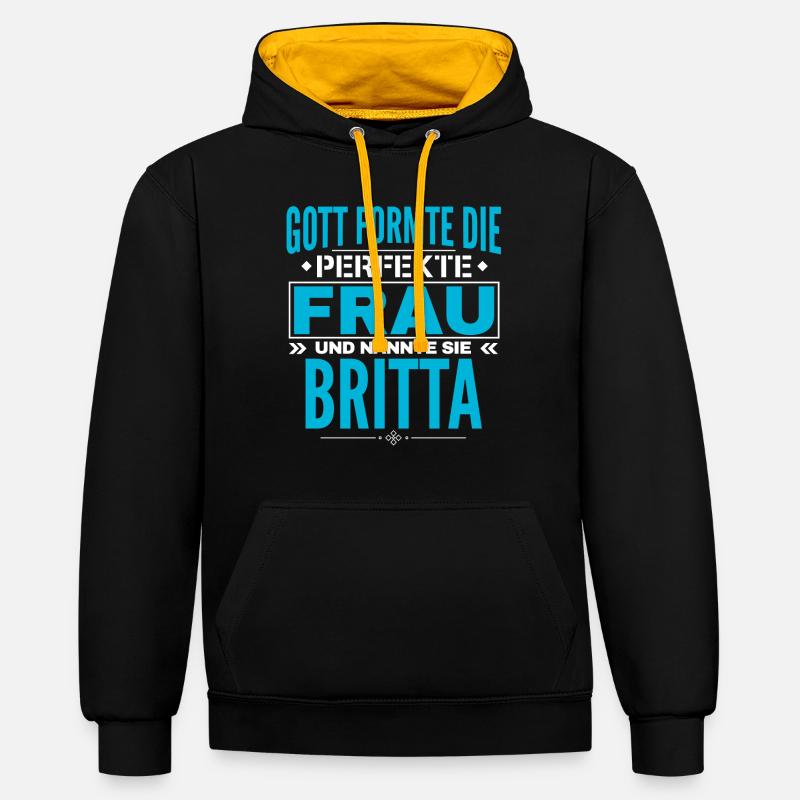 Britta Nom Design - Sweat à capuche contrasté - noir/or