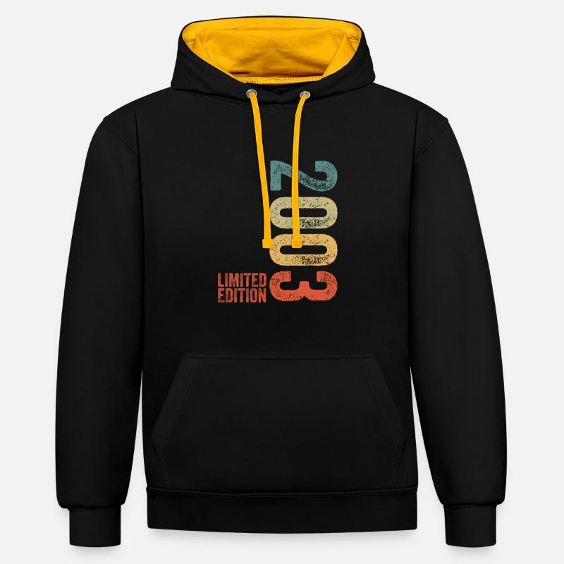 2003 Édition Limitée - Sweat à capuche contrasté - noir/or
