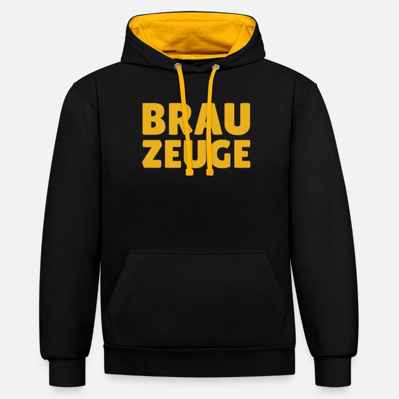 Brewman Beer Drinker - Kontrast-Hoodie - Schwarz/Gold