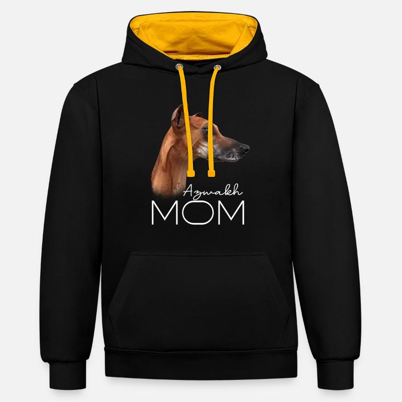 Azwakh Maman - Sweat à capuche contrasté - noir/or