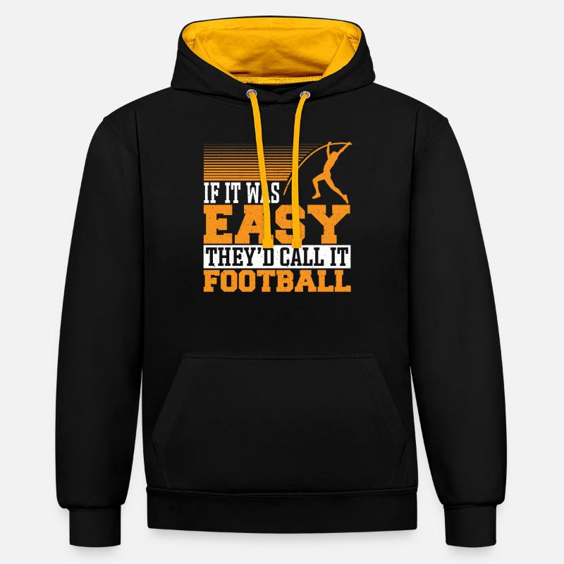 Cadeau de perchiste - Sweat à capuche contrasté - noir/or