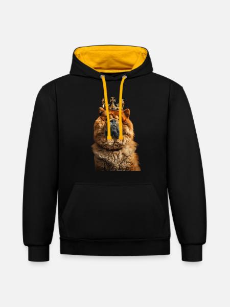 Bouffe - Sweat à capuche contrasté - noir/or