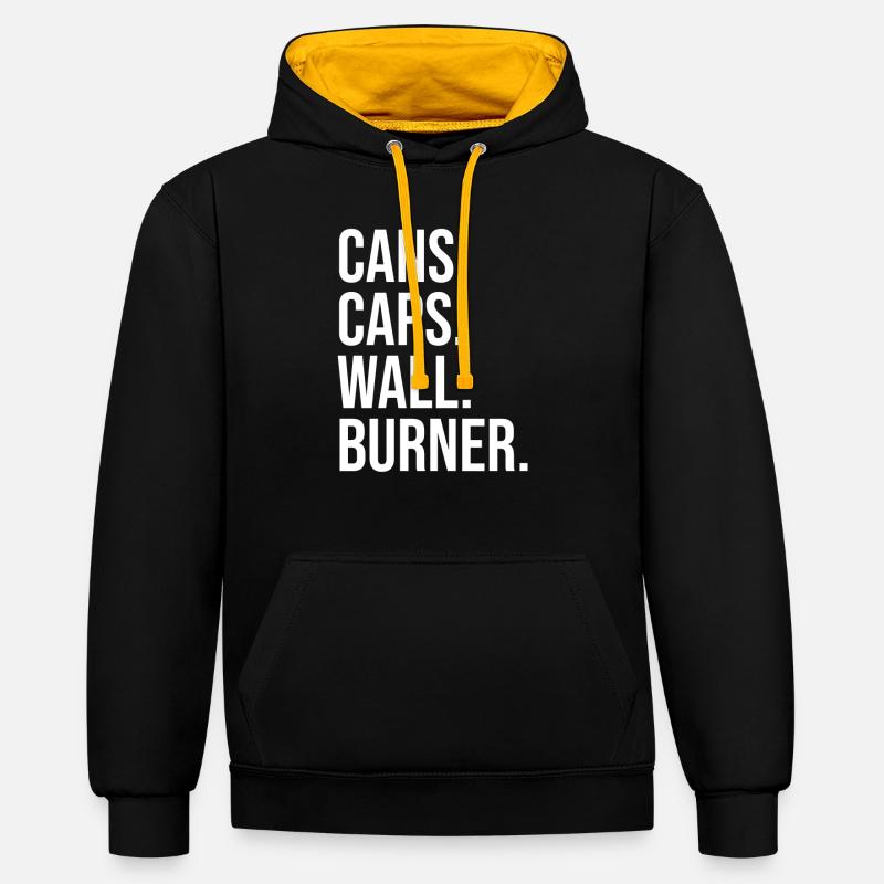 Idée cadeau Graffiti - Sweat à capuche contrasté - noir/or