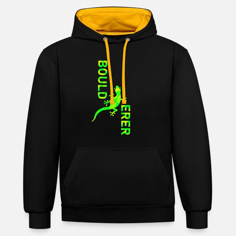 bouldering - Sweat à capuche contrasté - noir/or