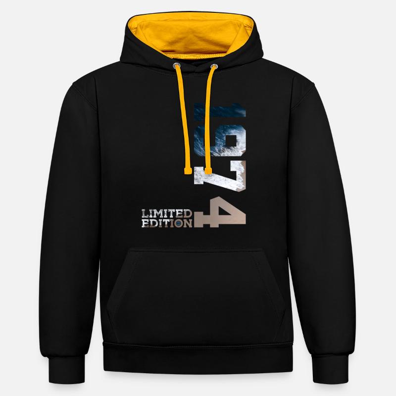 52E ANNIVERSAIRE ÉDITION LIMITÉE 1974 - Sweat à capuche contrasté - noir/or