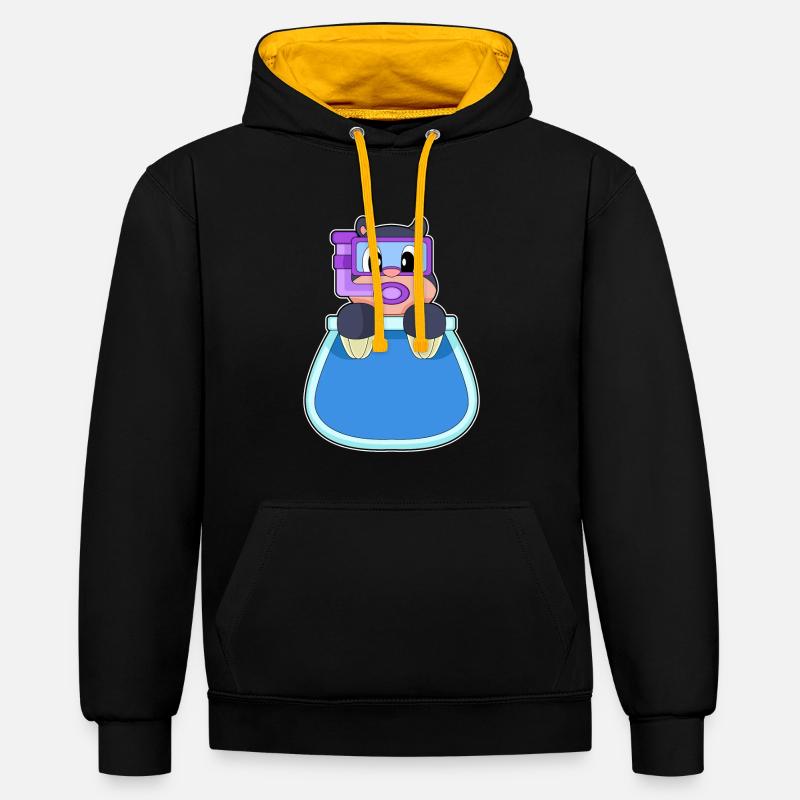 Aquarium de taupes - Sweat à capuche contrasté - noir/or