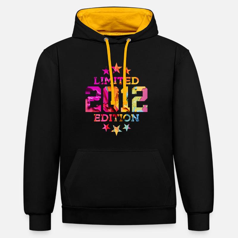 ÉDITION LIMITÉE 2012 14E ANNIVERSAIRE - Sweat à capuche contrasté - noir/or