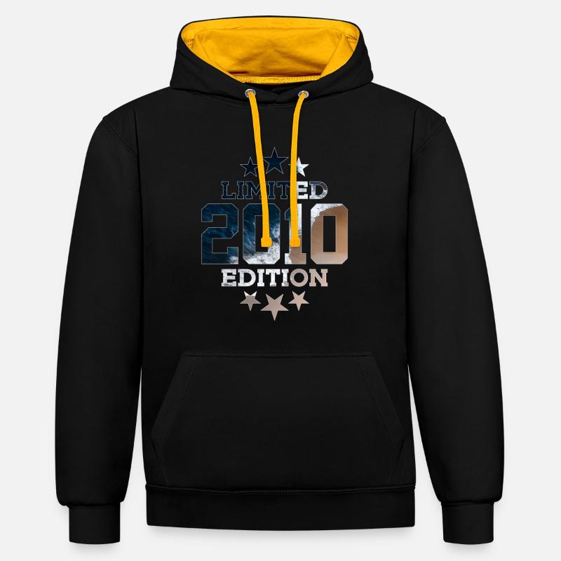 ÉDITION LIMITÉE 2010 16E ANNIVERSAIRE - Sweat à capuche contrasté - noir/or