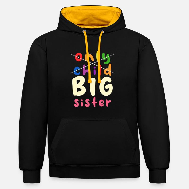 Grande Soeur Pride Design - Sweat à capuche contrasté - noir/or