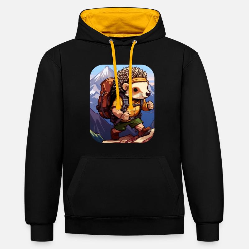 HérissonRandonnée / Alpinisme Hérisson - Sweat à capuche contrasté - noir/or