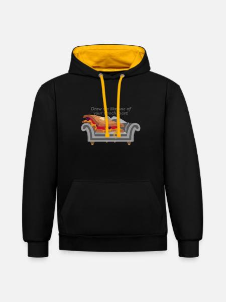 French Toast - Contrast hoodie - black/gold