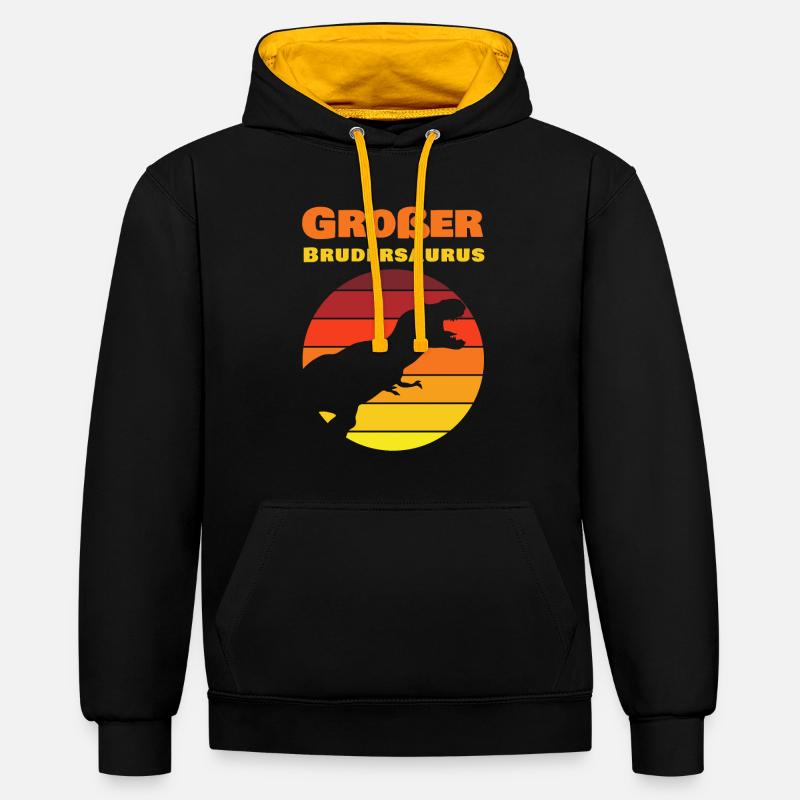 Großer Bruder Brudersaurus - Kontrast-Hoodie - undefined