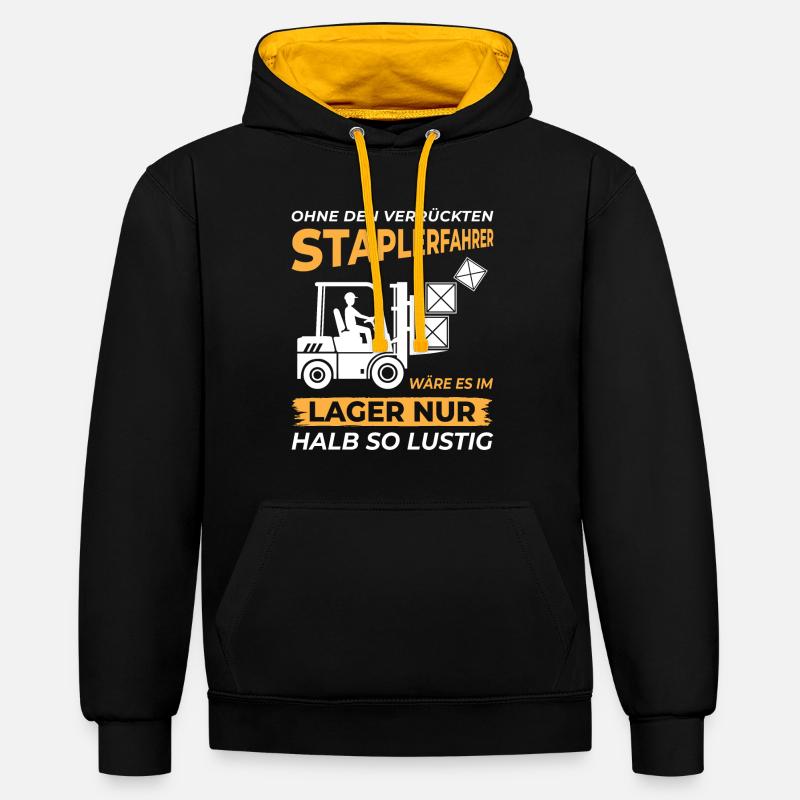 Lagerarbeiter Logistiker Stapler Staplerfahrer - Kontrast-Hoodie - undefined