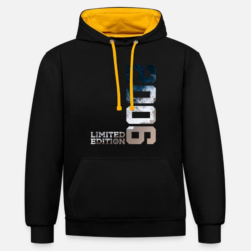 20E ANNIVERSAIRE ÉDITION LIMITÉE 2006 - Sweat à capuche contrasté - noir/or