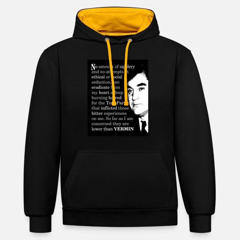 Nye Bevan Vermin Citation - Sweat à capuche contrasté - noir/or