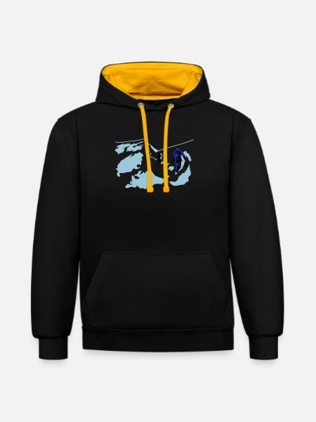 Climbing - Contrast hoodie - black/gold