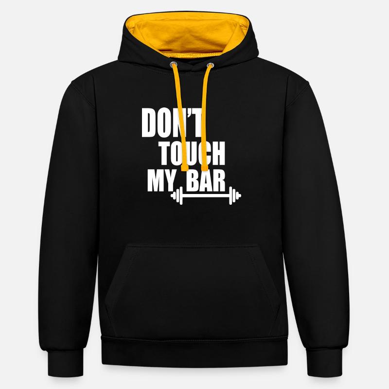 dont touch my bar - Sweat à capuche contrasté - noir/or