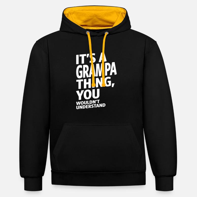 C'est une chose Grampa - Sweat à capuche contrasté - noir/or