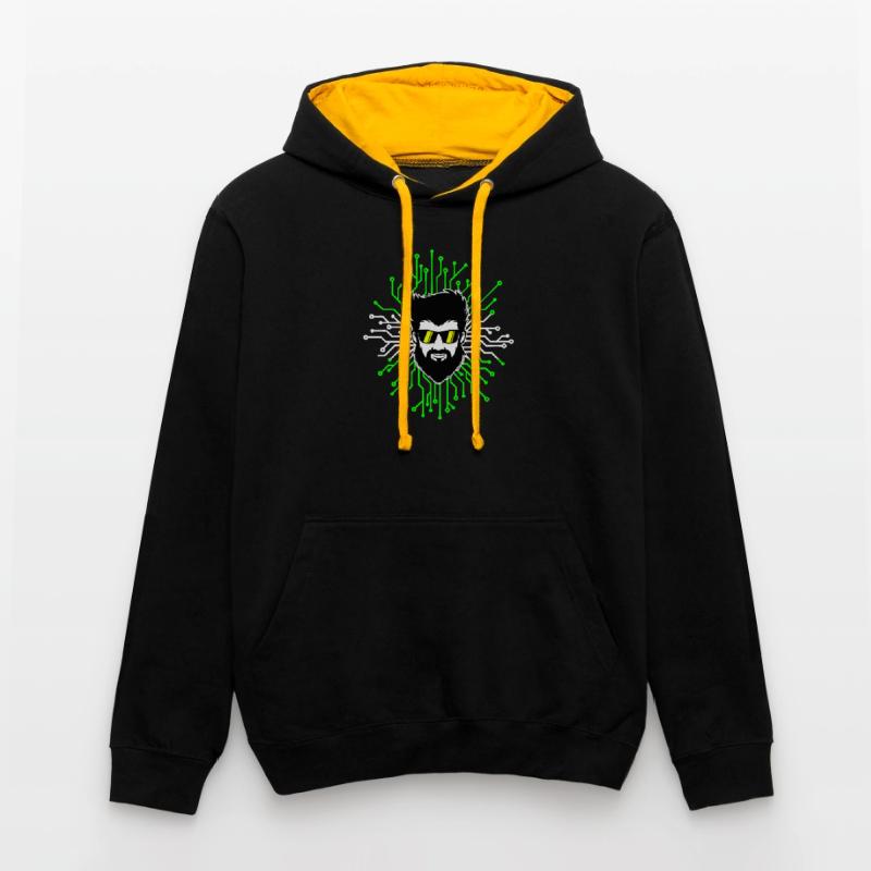 Computerfreak Developer Open Source Code Skripting Kontrast-Hoodie