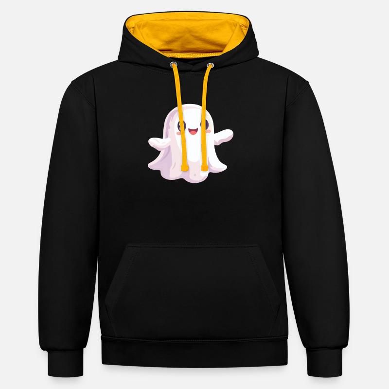 Fantôme mignon - Sweat à capuche contrasté - noir/or