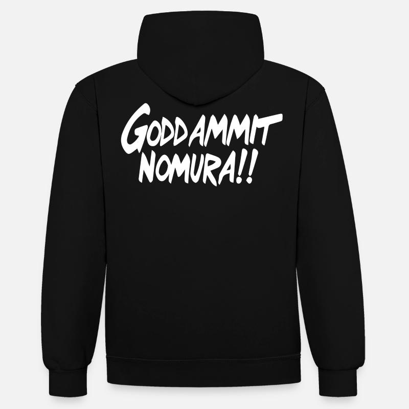 Goddammit Nomura – Conception simple - Sweat à capuche contrasté - noir/or