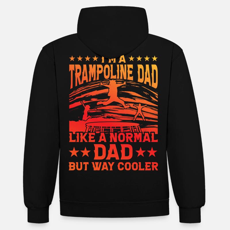 Trampoline - Sweat à capuche contrasté - noir/or